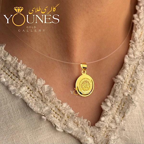 آویز وان یکاد طلا دایره